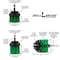 Drill Brush Power Scrubber By Useful Products 5 in W 7 in L Brush, Green G-542OMS-2L-QC-DB - alternate 4